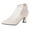 White, variant on YOUSNH Ladies Ankle Boots Heel for Wedding Party Dress High Fasion Sexy Heel Sandal Womens Boots White 8