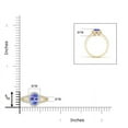 thumbnail image 4 of ANGARA Natural Oval Tanzanite Split Shank Halo Ring in 14K Yellow Gold for Women (Size-6x4mm) | December Birthstone, Birthday, Anniversary, Jewelry Gift for Women | Natural Tanzanite Ring, 4 of 8