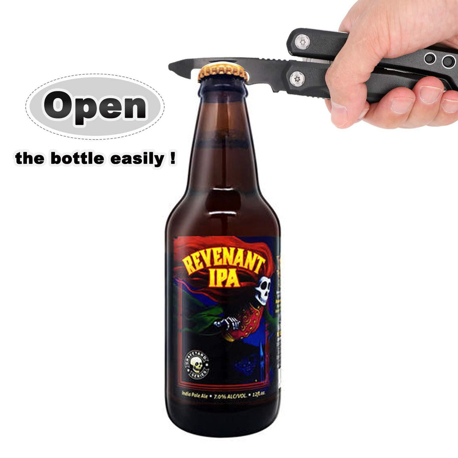Hxlamzoo Multifunctional Outdoor Wrench Tool with Adjustable Wrench, Bottle Opener & Screwdriver for Cycling, Camping, Maintenance | Portable Multi-Purpose Tool