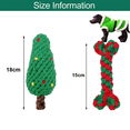 thumbnail image 4 of 2 Pack Christmas Pet Chew Toys Dog Rope Toys for Aggressive Chewable Candy Cane and Bone Shape Suitable for Small Medium Large Dog, 4 of 5