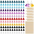 thumbnail image 1 of 120 Pieces DIY Tassels Multicolored Mini Tassels Charm with 100 Pieces Gold Plated Earring Hooks and 200 Jump Rings for Earring Jewelry Making DIY Craft Accessory, 1 of 7
