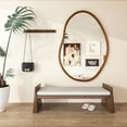 thumbnail image 4 of LUVODI 43x30 inches Asymmetrical Wall Mirror Solid Beech Mirror Aesthetic Wall Mounted Accent Mirror, 4 of 10