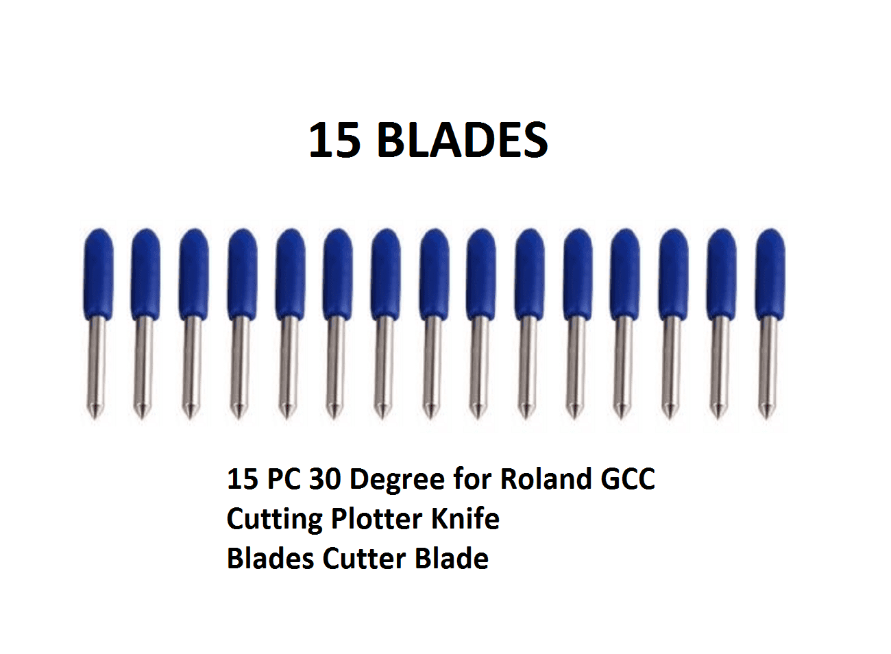 15 PC 30 Degree For Roland GCC Cutting Plotter Knife Blades Cutter