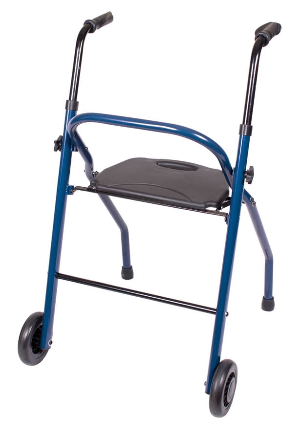 Carex 2Wheeled Folding Walker with Seat