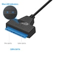 thumbnail image 5 of ENTSASMO Black USB 2.0 to SATA Cable, USB to SATA III Hard Drive Adapter Compatible for 2.5" HDD and SSD, Supports Windows XP/Vista/7/8/10 and Mac OS 23cm/9" Adapter Cable USB to Typec, 5 of 6