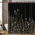 thumbnail image 5 of Vintage Black and Gold Boho Shower Curtain, Black and Tan Cream Floral Aesthetic Dark Wildflower Botanical Flowers Shower Curtain for Bathroom with Hook,Farmhouse Plant Art Chic Shower Curtain 72X72, 5 of 5