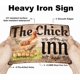 thumbnail image 3 of Letrero de hojalata de The Chick Inn, gallinero, letreros de metal, letrero de hojalata de pollo de granja, letreros y placas divertidos, letreros de pollo, arte de pared de metal con pollitos., 3 of 7