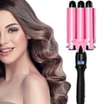 thumbnail image 1 of 3 Barrel Hair Curler With Lcd Temp Display Professional Wave Curling Iron Temperature Adjustable Portable Hair Waver For Long Short Hair, 1 of 5