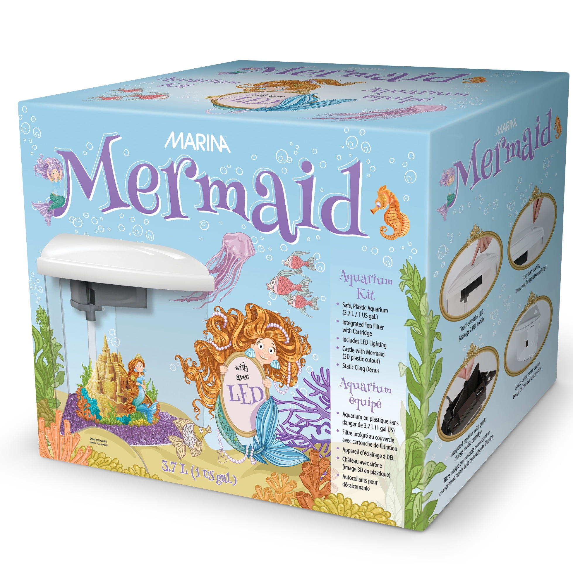 Marina Mermaid Aquarium Kit, 1Gallon