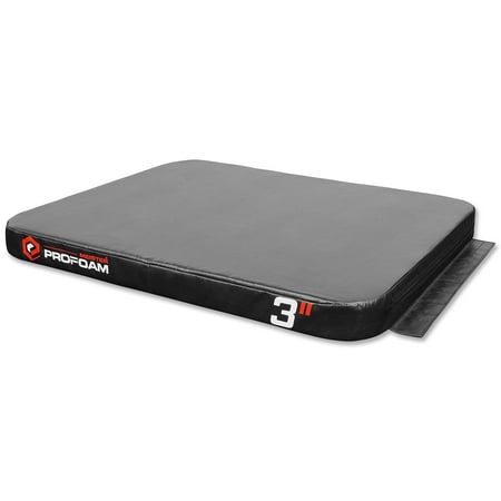 Meister PROFOAM™ Plyo Boxes - Foam Plyometric Jump Boxes for Professional Gyms - Black - Single 3" Box (3" x 36" x 30")