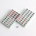 thumbnail image 3 of Durable de 15 mm con dados y estuche de transporte Mini juego de Mahjong de viaje para fiesta en casa, 3 of 8