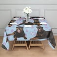 thumbnail image 3 of Rottweiler Dogs Square Tablecloth,Waterproof Square Table Cover,Wipeable Spillproof Washable Table Cover for Home Kitchen Party Decor 42"X42"(107x107cm), 3 of 6