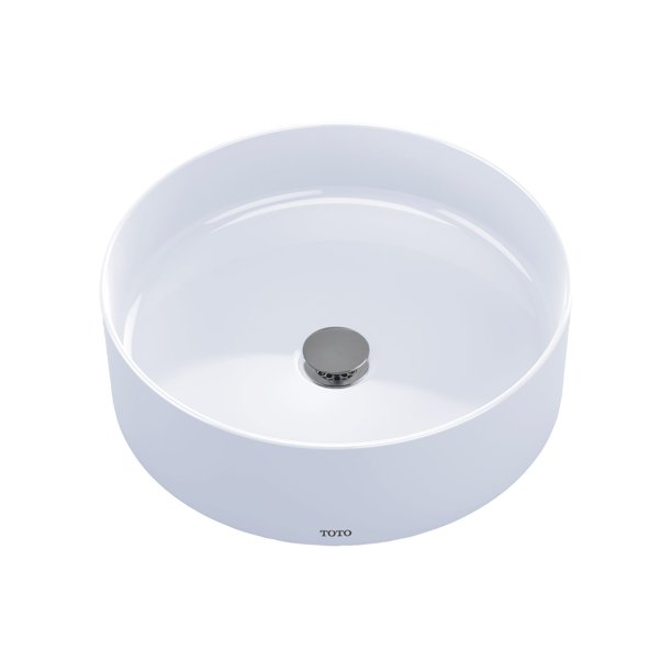TOTO Arvina 153/4" Round Vessel Bathroom Sink, Cotton White LT57201