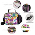thumbnail image 4 of Insulated Lunch Bag 6L Leak-Proof Lunch Box with Shoulder Strap Multiple Pockets Lunch Tote Vibrant and Lively Butterflies, 4 of 9