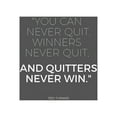 thumbnail image 2 of ArtsyQuotes 12x14 White Modern Wood Framed Museum Art Print Titled - Ted Turner Quote: Never Quit, 2 of 4