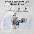 thumbnail image 4 of Open Ear Earbuds,AILKIN Bluetooth 5.4 Earbuds Headset 45Hrs Playtime Waterproof IPX7 Ear Hooks Wireless Earbuds with Charging Case Noise Cancelling for iPhone,Android Open Ear Headphones,White, 4 of 7