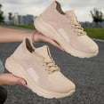 thumbnail image 7 of Domzle Women's Walking Shoes Lightweight Breathable Running Tennis Shoes Non Slip Athletic Fashion Sneakers Mesh Workout Casual Sports Beige 42, 7 of 7
