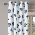 thumbnail image 2 of Ambesonne Floral Grommet Curtain, Watercolor Violet Blooms, 50" x 120", Turquoise Navy Blue, 2 of 6
