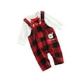 thumbnail image 2 of Kmbangi Babies Clothes Set, Long Sleeve Romper and Print Suspender Trousers, 2 of 7