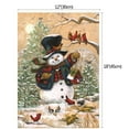 thumbnail image 2 of Home Decorative Welcome Winter Garden Flag, Merry Christmas Snowman Santa Xmas Tree Decor, Xmas Outside Decorations Seasonal Outdoor Yard Garden Flag 12 x 18", 2 of 6