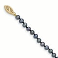 thumbnail image 2 of 14K Or Jaune 4-5mm FW Noir Cultivé Près de Collier de Perles Rondes 16 Pouces, 2 of 3