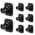 thumbnail image 1 of 8 soportes para barra de cortina sin taladros, autoadhesivos, ganchos para barra de cortina, ganchos para barra de cortina sin clavos, ganchos para cortina para baño, cocina, hogar, baño y hotel (negr, 1 of 7
