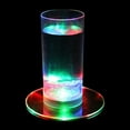 thumbnail image 3 of Lishi LED Light-Up Coaster for Drinks - Round Transparent Glass Mat, 3 of 9