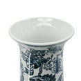 thumbnail image 3 of A&B Home Chinoiserie Gourd-Shaped Vase with Tapered Neck - Blue, White Finish, 3 of 10