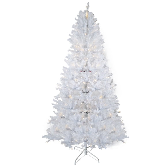 6.5 Ft Prelit Artificial Christmas Tree with 250 Warm White LED Lights, Battery Operated Xmas Tree with 818 Branch Tips, Easy Setup for Living Room, Home, Office, Holiday Decor
