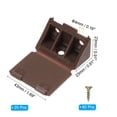 thumbnail image 2 of Uxcell Plastic Corner Braces L-Shape Bracket Right Angle Board Holder Brown 0.91x0.91x1.69", 2 of 6