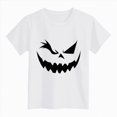 thumbnail image 4 of NOLDARES Toddler Baby Halloween Shirt Funny Pumpkin Print Short Sleeve T-Shirt Kid Girl Casual Tee Tops,B337-White, 4 of 4