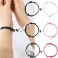 thumbnail image 2 of Pulseras de pareja con imán de corazón para amantes, pulsera magnética de corazón para mujeres y hombres, cadena de muñeca de cuerda trenzada, regalo de joyería minimalista Gao Jinjia LED, 2 of 2