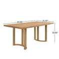 thumbnail image 2 of Christopher Knight Home 69" Modern Rectangular Dining Table, U-Shaped Trestle Base, Solid Wood, Seats 6, Natural, 2 of 6