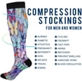 thumbnail image 4 of Coolnut Beautiful Butterfly Compression Socks Women Men Knee High Stockings for Sports, Running, Travel 1Pair Gift, 4 of 7