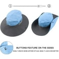thumbnail image 3 of Women's Summer Mesh Wide Brim Sun UV Protection Hat with Ponytail Hole, 3 of 7
