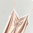 thumbnail image 5 of Women's Lace Chemise Nightgown Soft Knit Comfortable Ruffle Hem Sleepshirt Summer Daily Loungewear Home Dress Khaki Matching Pajama Skirt for Women XL, 5 of 9