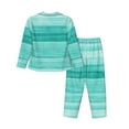 thumbnail image 2 of Goofa Teal Turquoise Printed Women’s 2 Piece Pajama Set Super,Pajamas Women's Long Sleeve Sleepwear Soft Button Down Loungewear Pjs Lounge Set Nightwear-Large, 2 of 9
