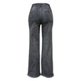 thumbnail image 5 of Sparkly Jeans for Women Glitter Rhinestone High Waisted Straight Leg Bootcut Denim Pants with Pockets Clubwear Streetwear, 5 of 6