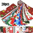 thumbnail image 2 of 20Pcs Christmas Fabric Strips, Christmas Jelly Roll Fabric, Classical Christmas Patterns, Decorative Cloth for DIY Patchwork Holiday Crafts Christmas Home Decoration, Gifts For Handcraft Enthusiasts, 2 of 9