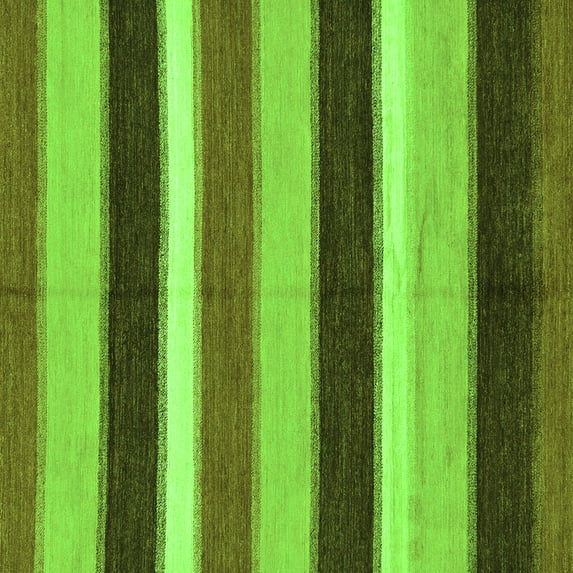 Ahgly Company Indoor Square Abstract Green Modern Area Rugs, 3' Square