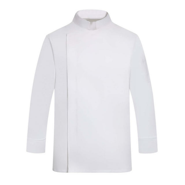 Chefs Jacket Unisex Chefs Clothing Hotel With Long Sleeves And Contrasting Red Buttons Chefs Jacket For Men And Women