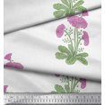 thumbnail image 3 of Soimoi Moss Georgette Fabric Leaves & Floral Block Decor Fabric Printed Yard 42 Inch Wide, 3 of 3