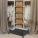 thumbnail image 4 of Estante de tela debajo de la cama Caja de almacenamiento debajo de la cama con ruedas Caja de almacenamiento negra para guardar ropa, zapatos y libros, 4 of 7