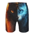 thumbnail image 3 of Pofeuu Red And Blue Fire Cat Prin Men's Swim Trunks Quick Dry Bathing Suit Swimming Board Shorts Mesh Lining Beach Swimwear-X-Large, 3 of 6
