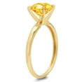 thumbnail image 2 of 1 ct Round Cut Natural Citrine Solitaire 18K Yellow Gold Womens Engagement Ring, 2 of 3