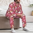 thumbnail image 7 of Lsque Cow And Flower Pattern Long Sleeve Pajama Set for Men - Soft 2-Piece Sleepwear and Loungewear Set with Pockets, Comfy Nightwear-Large, 7 of 7