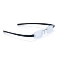 thumbnail image 5 of RSINC Rimless frame/eyeglass/Spectacle, Optical, Prescription, For Men And Women, Modern, Unisex, Business, Collage, Fashion, School, Ladies, Sports Tag Silver Black 5069-51-18-140, 5 of 9