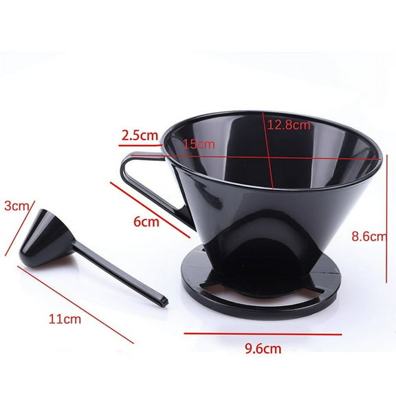 Reusable Coffee Filter Coffee Cup Dripper Mesh Strainer With Measuring Spoon