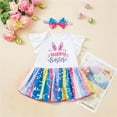 thumbnail image 2 of YABCSAZ Toddler Baby Easter Dress Ruffled Sleeveless Funny Cute Eggs Bunny Print Dress Girl Party Birthday Princess Dresses for Infant Newborn Size 9 M, 2 of 5
