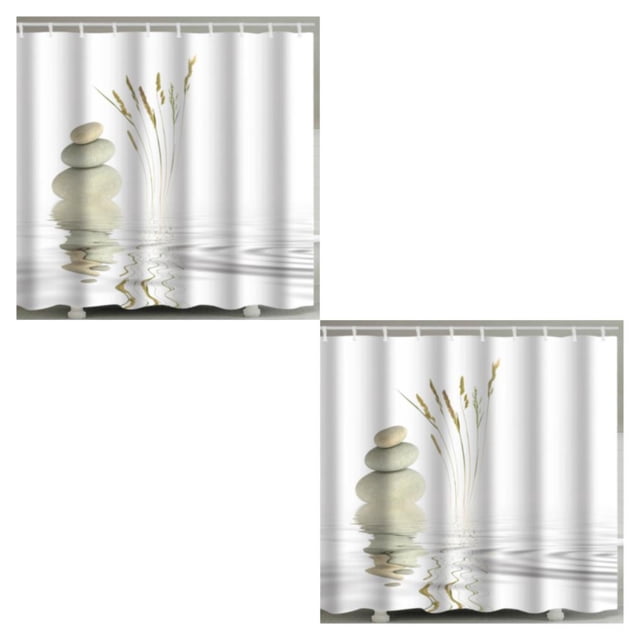 Yuarrent Care Matters With White Creek Stones - Juego de accesorios de baño ecológicos, múltiple, extra largo, 72 x 96 pulgadas Type3 NO3